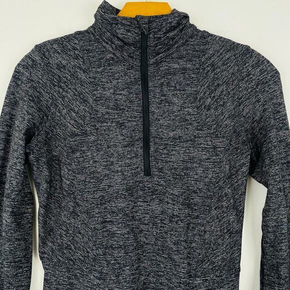 Lululemon Kanto Catch Me 1/2 Zip black gray size 4 - Picture 3 of 7
